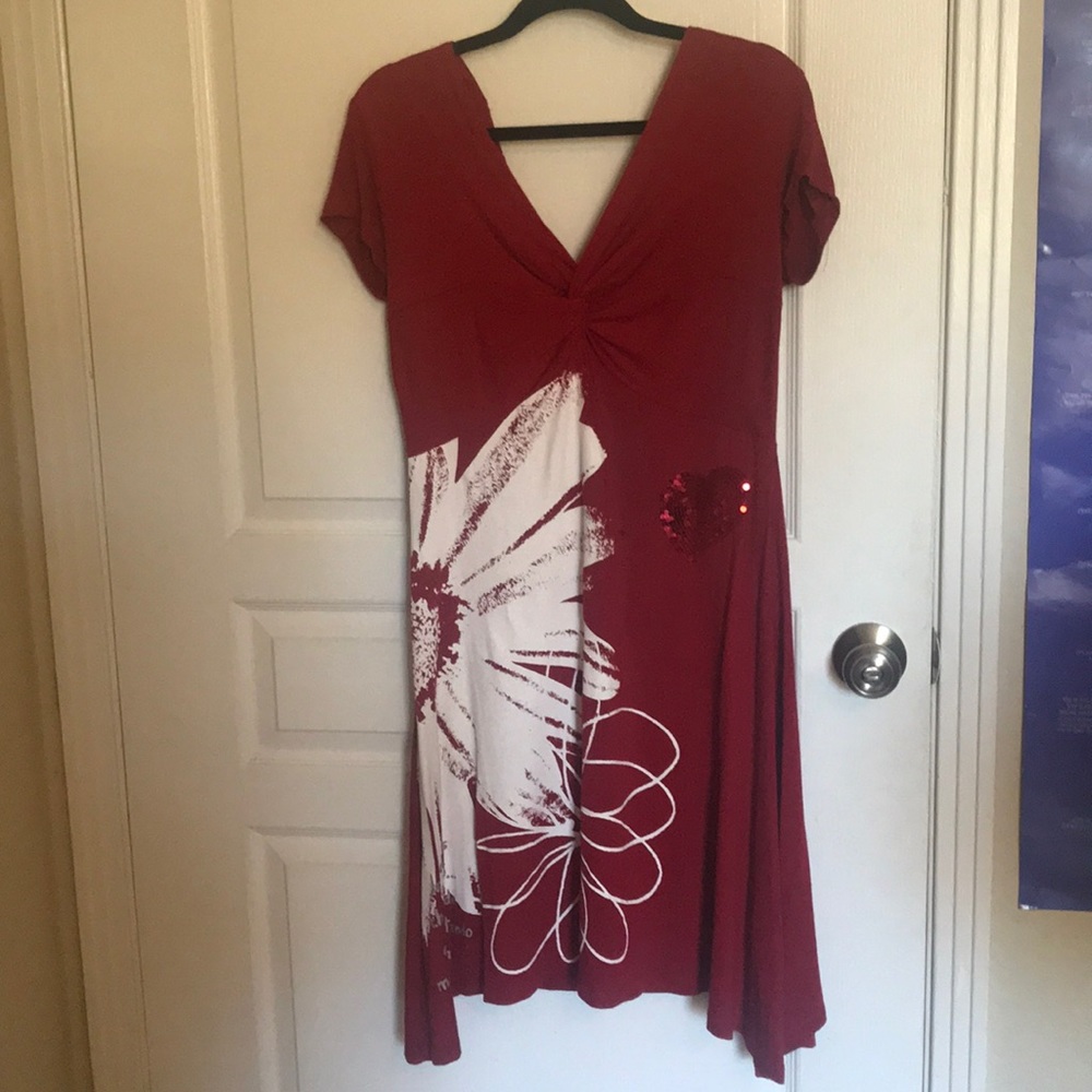 DESIGUAL Dress with Sequin Detail Size L